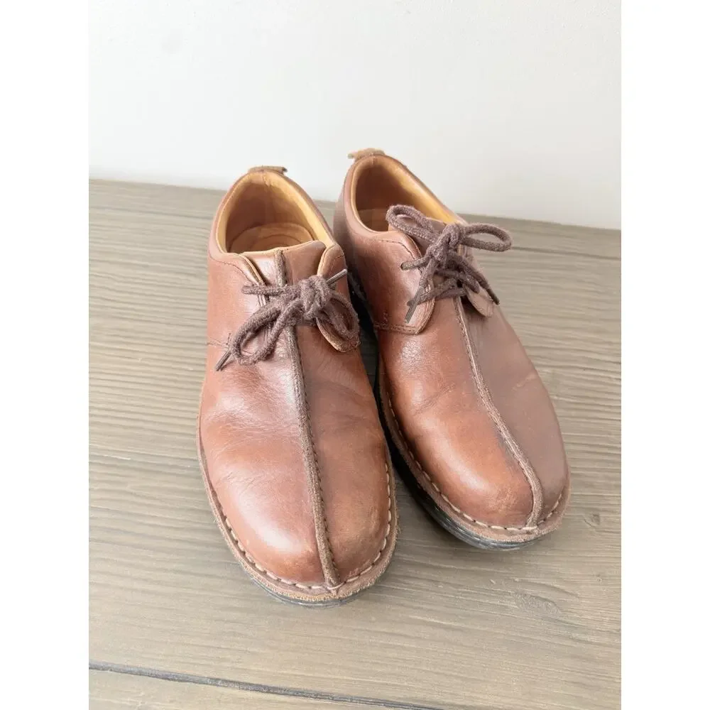 UGG Brown Leather Shoes Lace up Oxford Chunky Vintage Y2K Men’s Sz 7.5